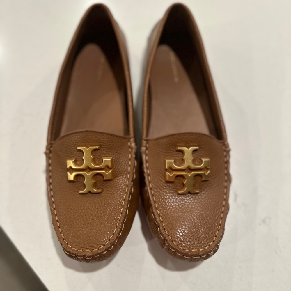 tory burch Everly Driver Pebble Leather flat shoe